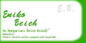 eniko beich business card